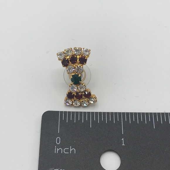 Holiday Crystal Bow Earrings - Picture 5 of 5